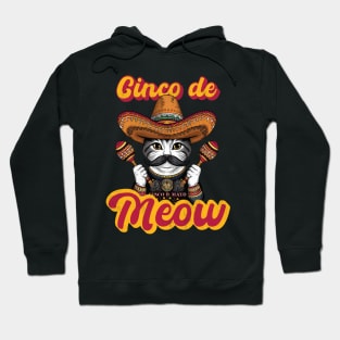 Cinco De Meow cinco de mayo cat lover Hoodie